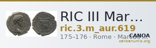 RIC III Marcus Aurelius 619 — CANOA