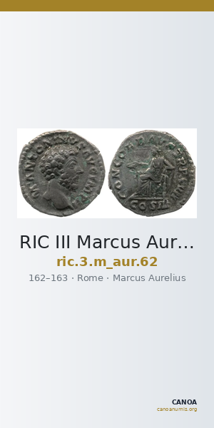 RIC III Marcus Aurelius 62 — CANOA
