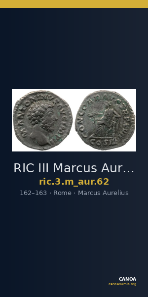 RIC III Marcus Aurelius 62 — CANOA