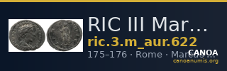 RIC III Marcus Aurelius 622 — CANOA