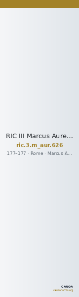 RIC III Marcus Aurelius 626 — CANOA