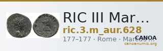 RIC III Marcus Aurelius 628 — CANOA