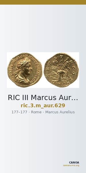 RIC III Marcus Aurelius 629 — CANOA