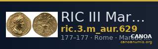 RIC III Marcus Aurelius 629 — CANOA