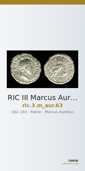 RIC III Marcus Aurelius 63 — CANOA