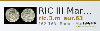 RIC III Marcus Aurelius 63 — CANOA