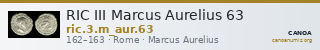 RIC III Marcus Aurelius 63 — CANOA