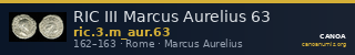 RIC III Marcus Aurelius 63 — CANOA