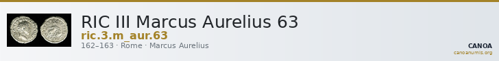 RIC III Marcus Aurelius 63 — CANOA