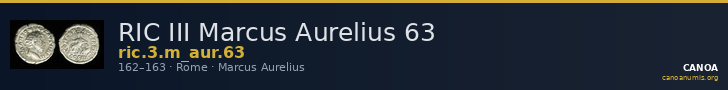 RIC III Marcus Aurelius 63 — CANOA