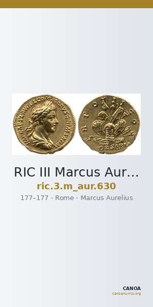 RIC III Marcus Aurelius 630 — CANOA
