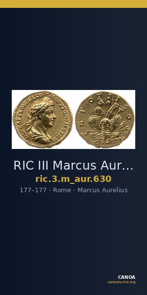 RIC III Marcus Aurelius 630 — CANOA