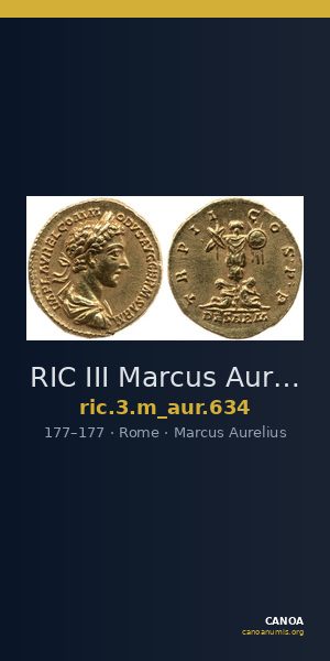 RIC III Marcus Aurelius 634 — CANOA