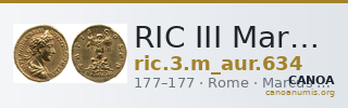 RIC III Marcus Aurelius 634 — CANOA