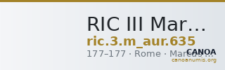 RIC III Marcus Aurelius 635 — CANOA