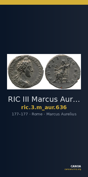 RIC III Marcus Aurelius 636 — CANOA