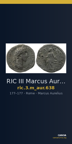 RIC III Marcus Aurelius 638 — CANOA