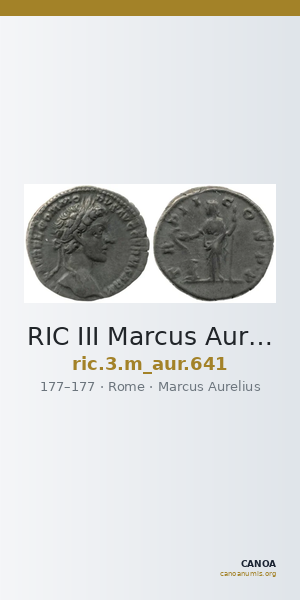 RIC III Marcus Aurelius 641 — CANOA