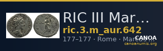 RIC III Marcus Aurelius 642 — CANOA