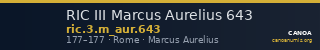 RIC III Marcus Aurelius 643 — CANOA