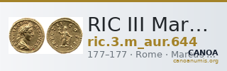 RIC III Marcus Aurelius 644 — CANOA