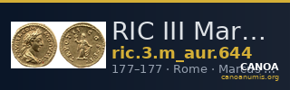 RIC III Marcus Aurelius 644 — CANOA