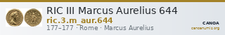 RIC III Marcus Aurelius 644 — CANOA
