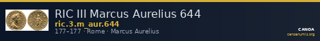RIC III Marcus Aurelius 644 — CANOA