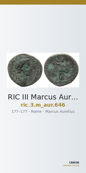 RIC III Marcus Aurelius 646 — CANOA