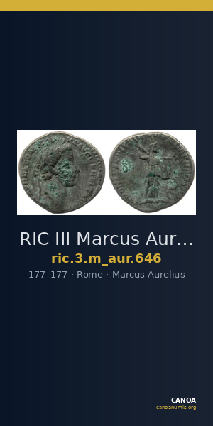 RIC III Marcus Aurelius 646 — CANOA