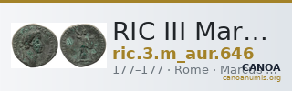 RIC III Marcus Aurelius 646 — CANOA