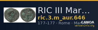 RIC III Marcus Aurelius 646 — CANOA