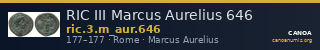 RIC III Marcus Aurelius 646 — CANOA