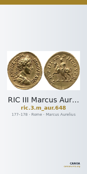 RIC III Marcus Aurelius 648 — CANOA