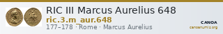 RIC III Marcus Aurelius 648 — CANOA