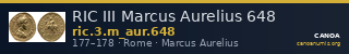 RIC III Marcus Aurelius 648 — CANOA