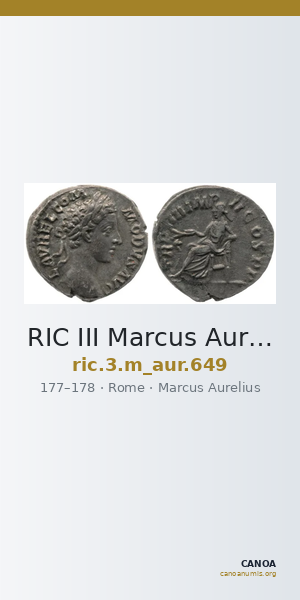 RIC III Marcus Aurelius 649 — CANOA