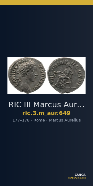 RIC III Marcus Aurelius 649 — CANOA