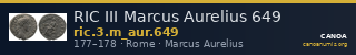 RIC III Marcus Aurelius 649 — CANOA