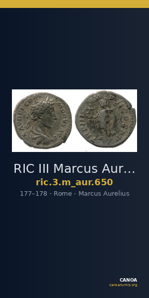RIC III Marcus Aurelius 650 — CANOA