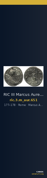 RIC III Marcus Aurelius 651 — CANOA