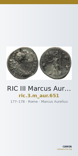 RIC III Marcus Aurelius 651 — CANOA