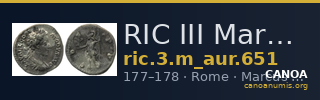 RIC III Marcus Aurelius 651 — CANOA