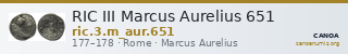 RIC III Marcus Aurelius 651 — CANOA