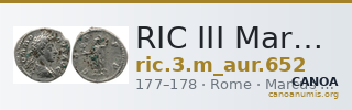 RIC III Marcus Aurelius 652 — CANOA