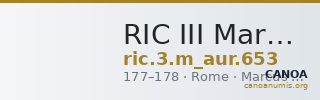 RIC III Marcus Aurelius 653 — CANOA