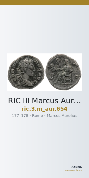 RIC III Marcus Aurelius 654 — CANOA