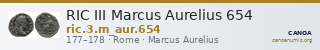 RIC III Marcus Aurelius 654 — CANOA