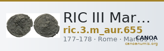 RIC III Marcus Aurelius 655 — CANOA