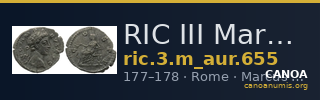 RIC III Marcus Aurelius 655 — CANOA